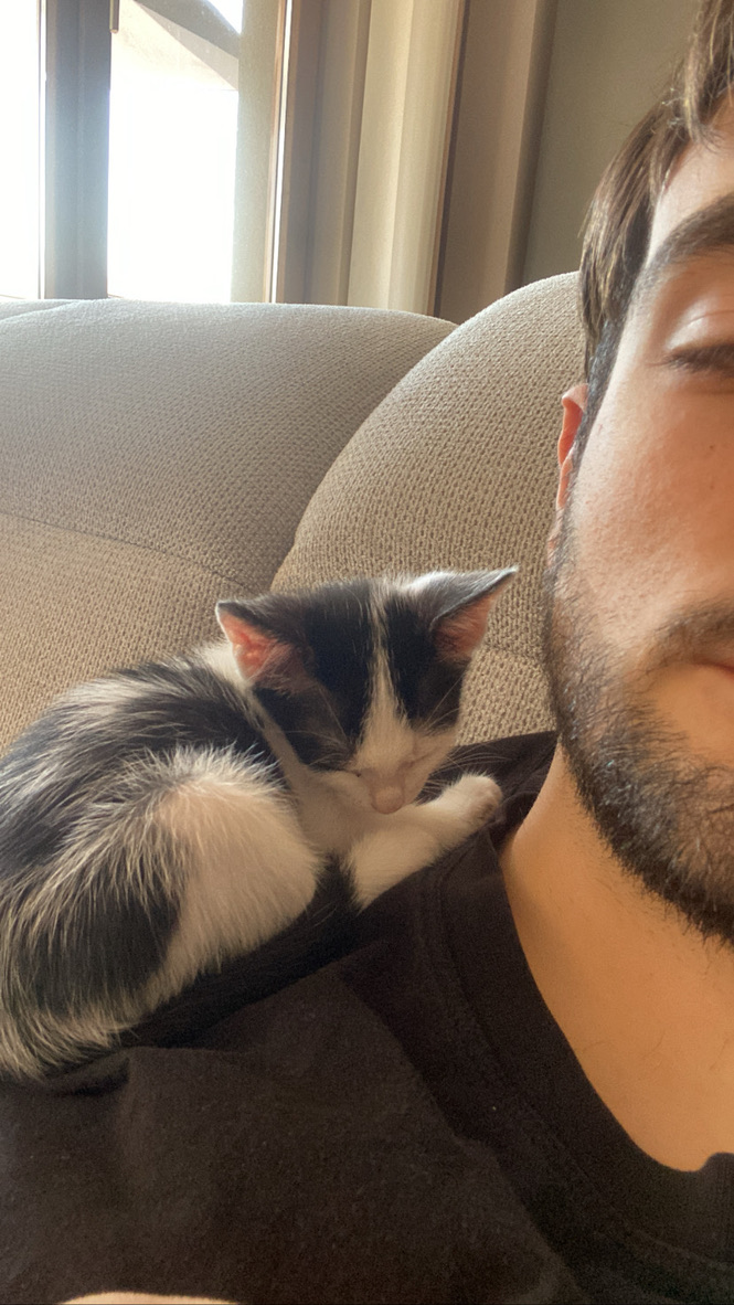 Image of me and one of my kittens